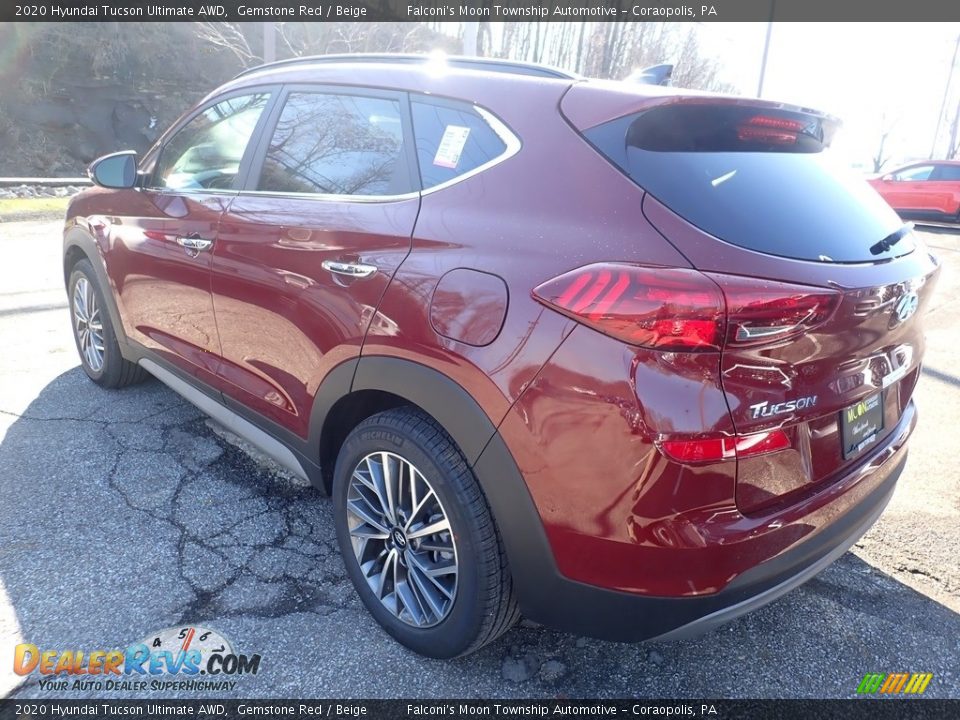 2020 Hyundai Tucson Ultimate AWD Gemstone Red / Beige Photo #6
