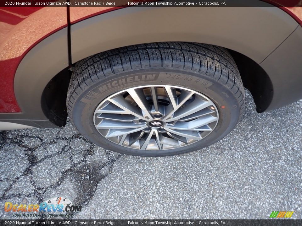 2020 Hyundai Tucson Ultimate AWD Gemstone Red / Beige Photo #7