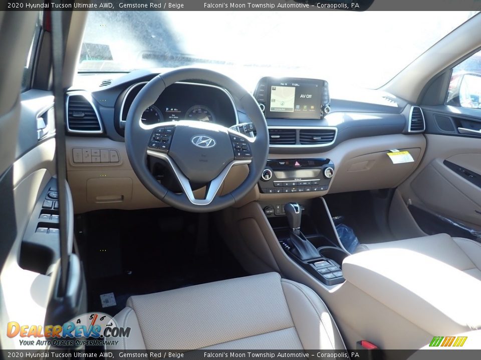 2020 Hyundai Tucson Ultimate AWD Gemstone Red / Beige Photo #9