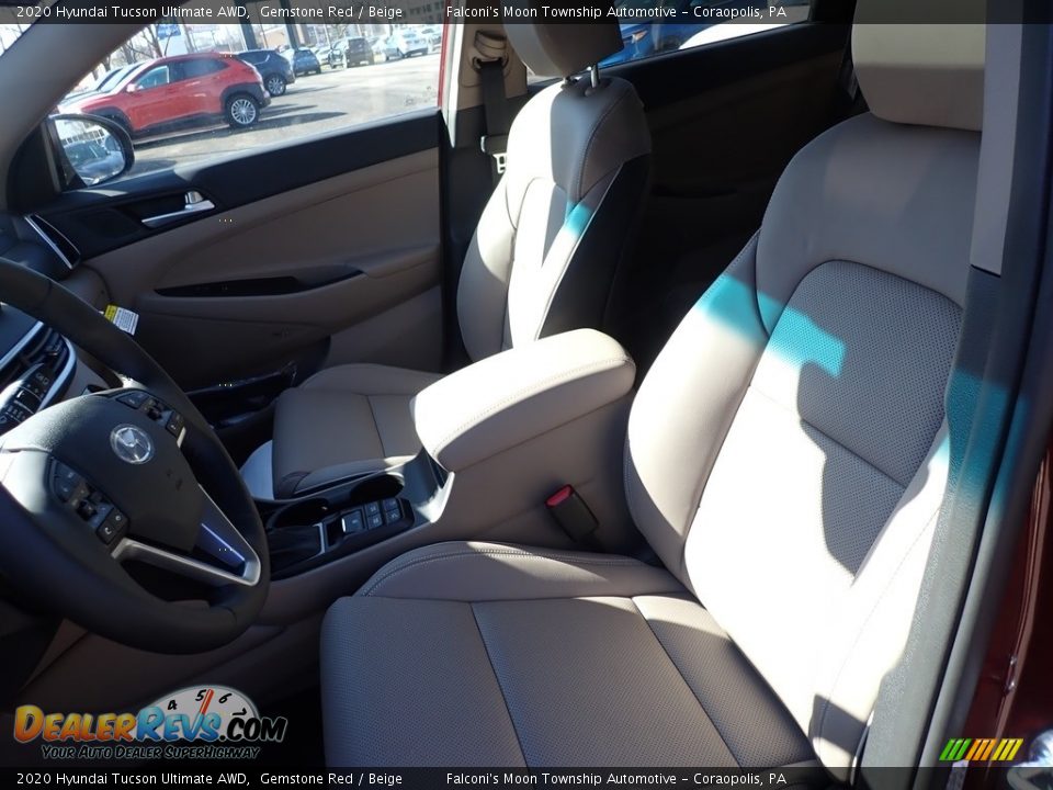 2020 Hyundai Tucson Ultimate AWD Gemstone Red / Beige Photo #11