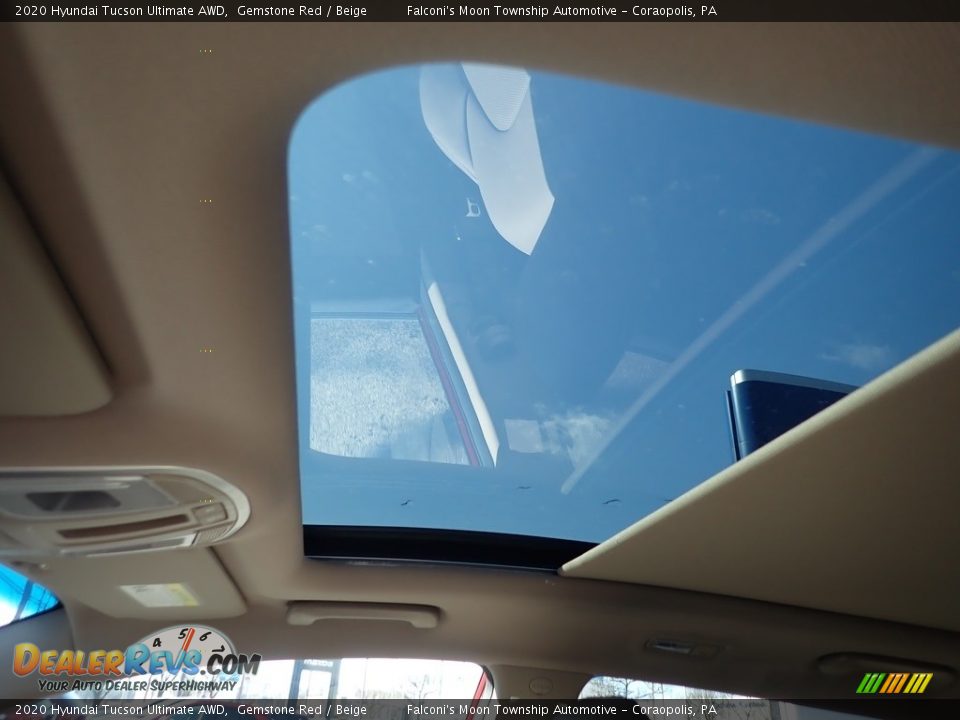 2020 Hyundai Tucson Ultimate AWD Gemstone Red / Beige Photo #13