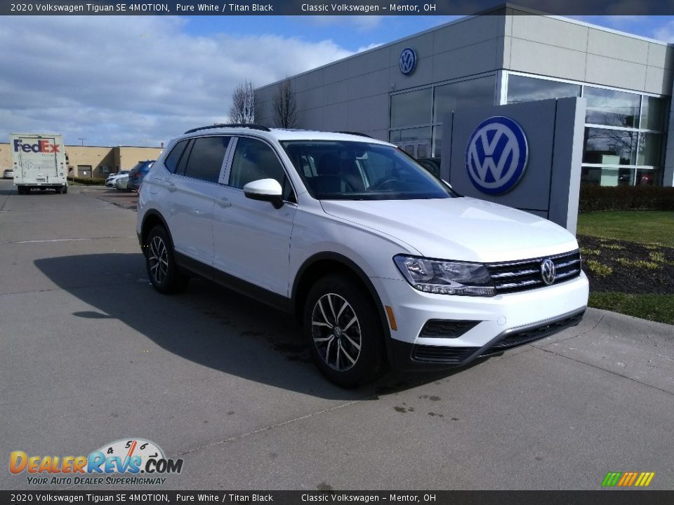 2020 Volkswagen Tiguan SE 4MOTION Pure White / Titan Black Photo #2