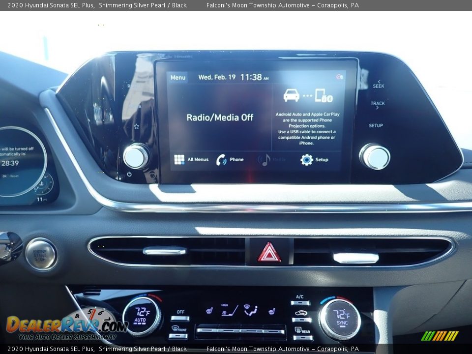 2020 Hyundai Sonata SEL Plus Shimmering Silver Pearl / Black Photo #13