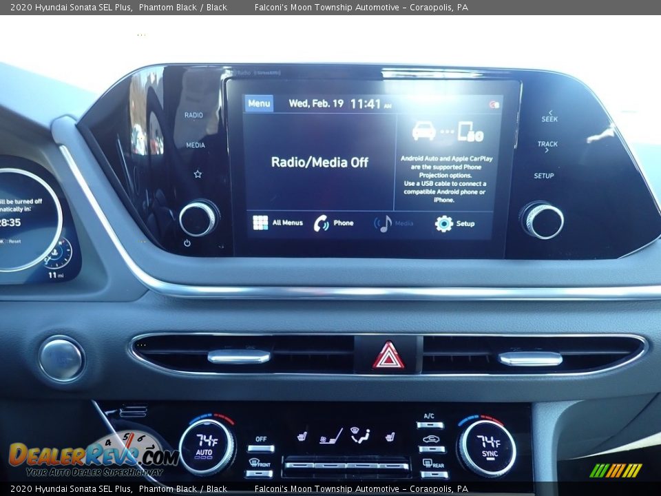 2020 Hyundai Sonata SEL Plus Phantom Black / Black Photo #13