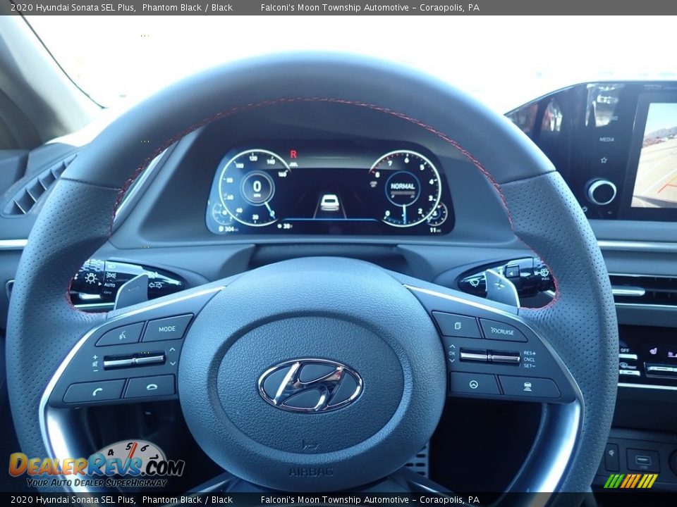 2020 Hyundai Sonata SEL Plus Phantom Black / Black Photo #15