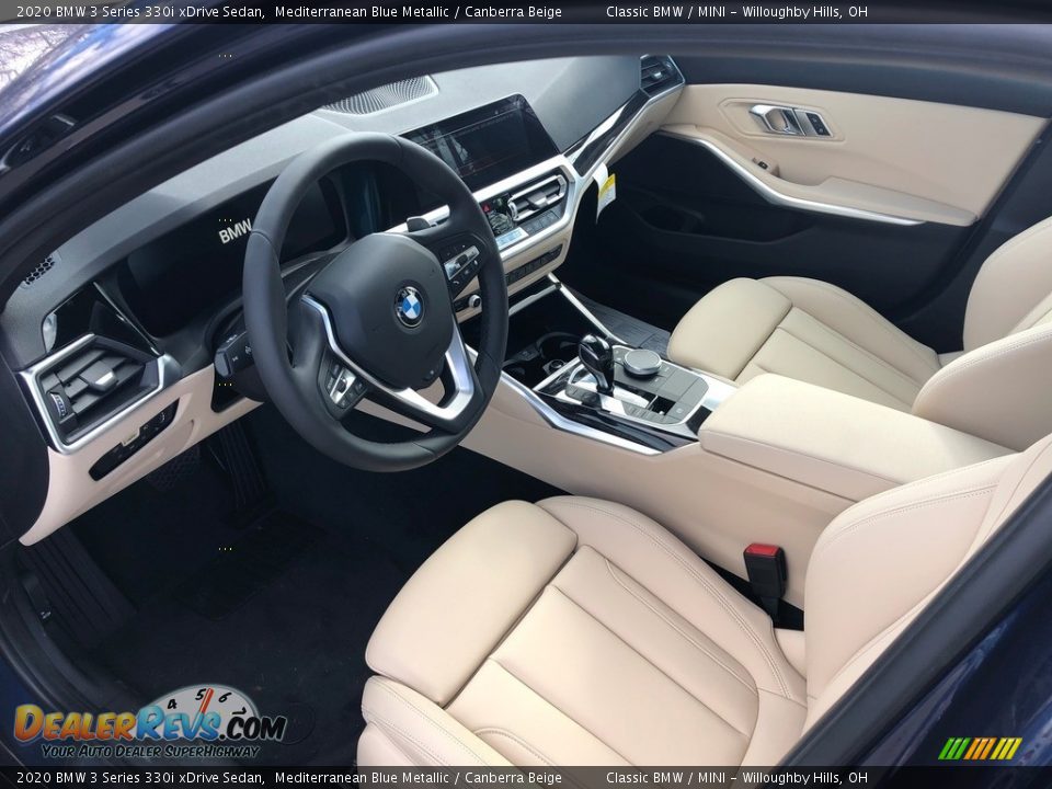2020 BMW 3 Series 330i xDrive Sedan Mediterranean Blue Metallic / Canberra Beige Photo #3