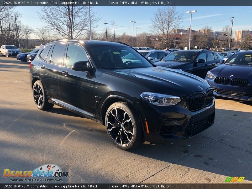 2020 BMW X3 M Competition Black Sapphire Metallic / Black Photo #1