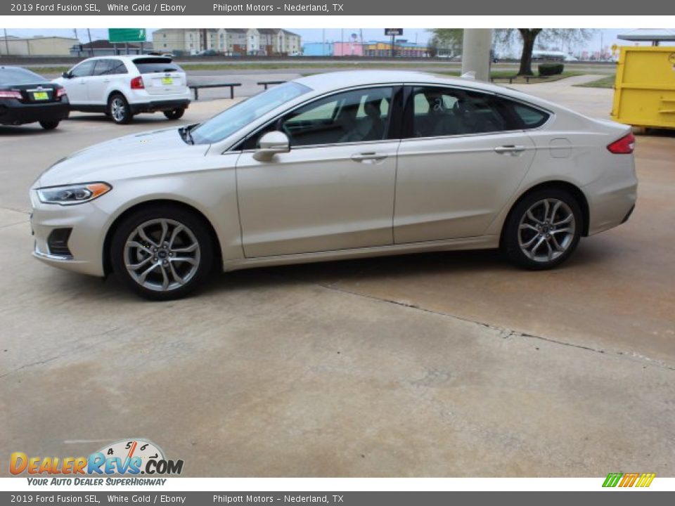 2019 Ford Fusion SEL White Gold / Ebony Photo #5