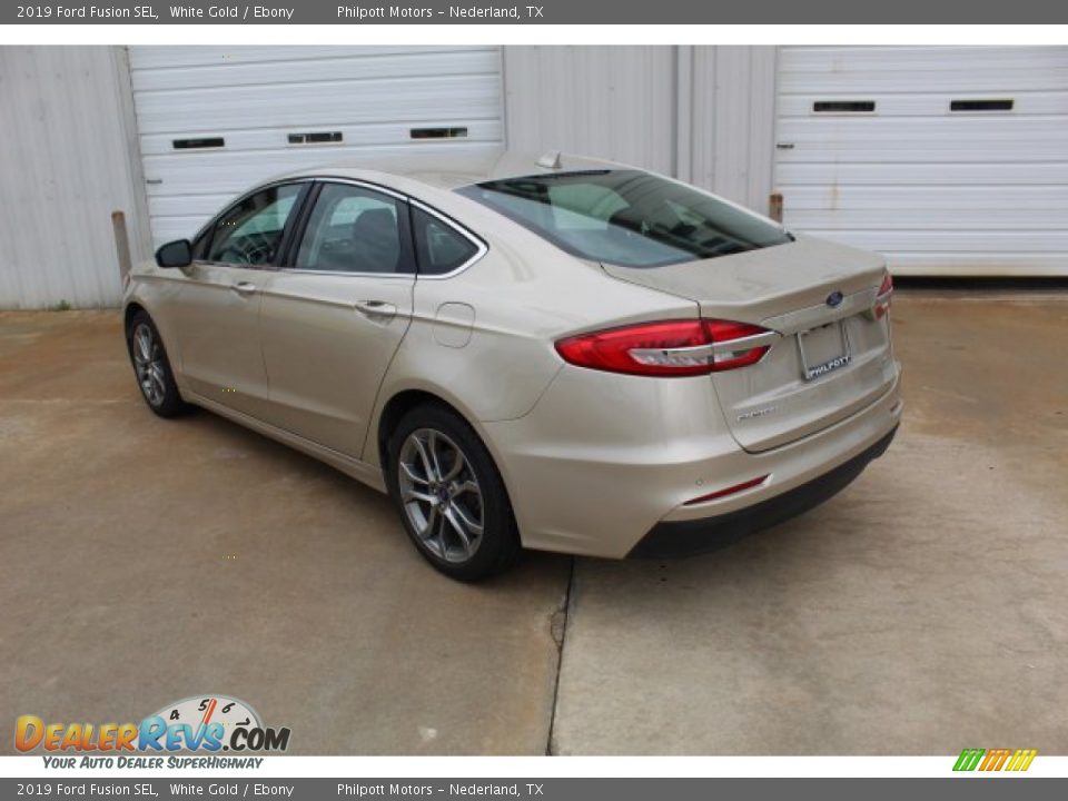 2019 Ford Fusion SEL White Gold / Ebony Photo #7