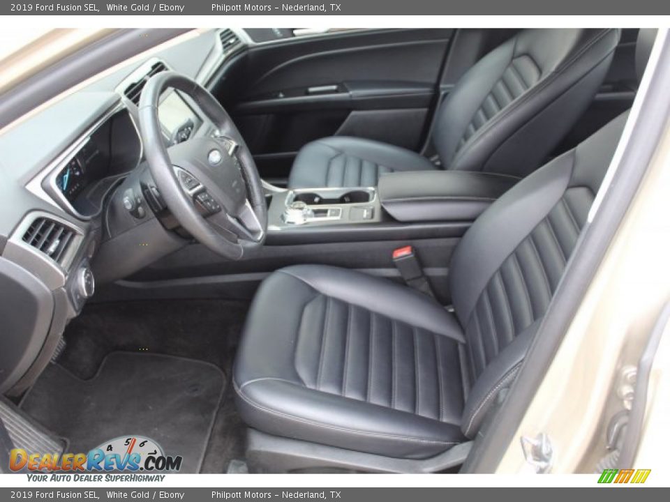 2019 Ford Fusion SEL White Gold / Ebony Photo #12