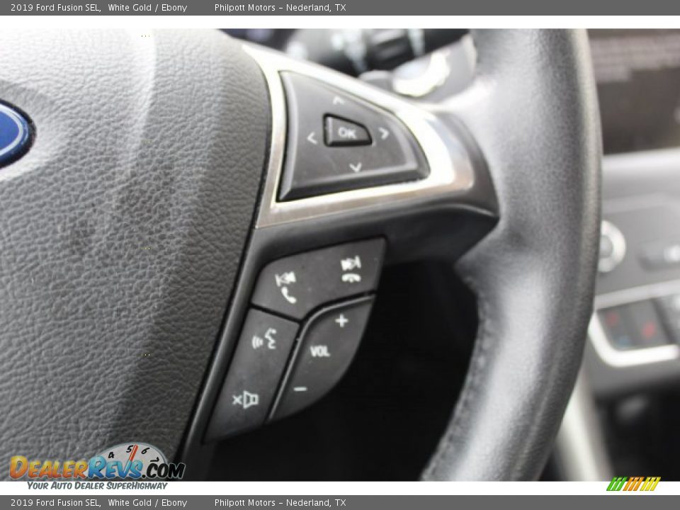 2019 Ford Fusion SEL White Gold / Ebony Photo #14