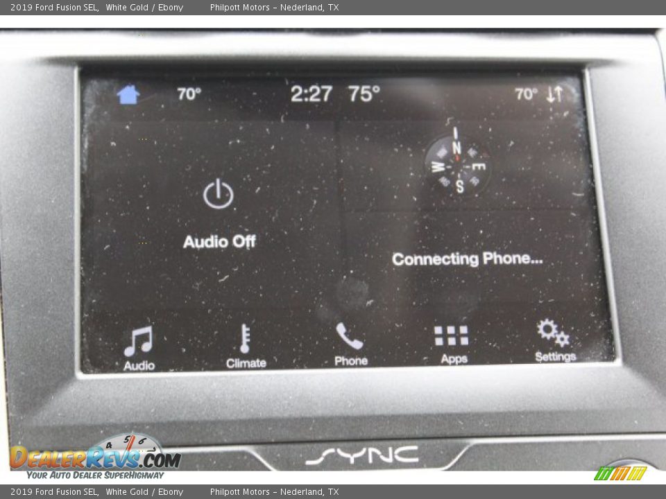 2019 Ford Fusion SEL White Gold / Ebony Photo #17