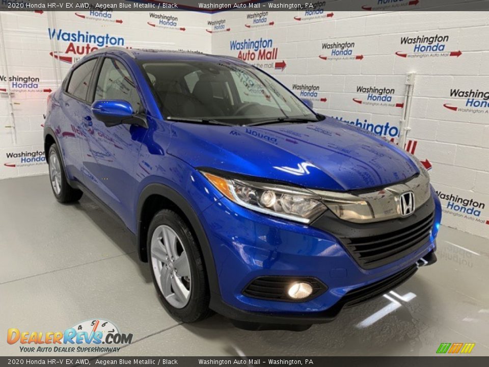 2020 Honda HR-V EX AWD Aegean Blue Metallic / Black Photo #2