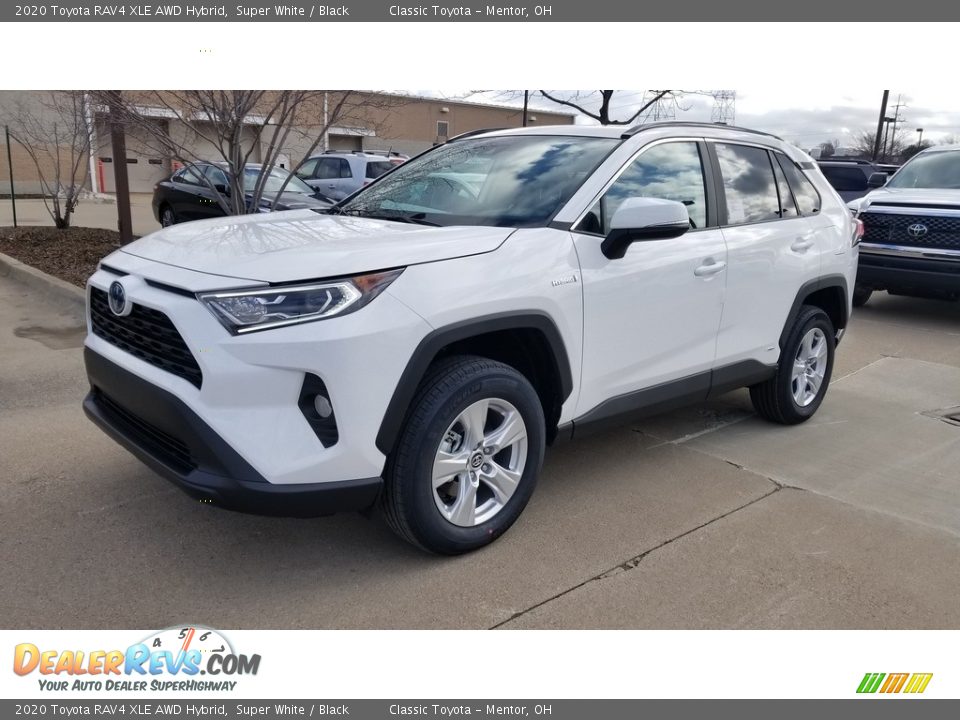 2020 Toyota RAV4 XLE AWD Hybrid Super White / Black Photo #1