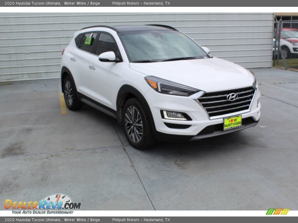 2020 Hyundai Tucson Ultimate Winter White / Beige Photo #2