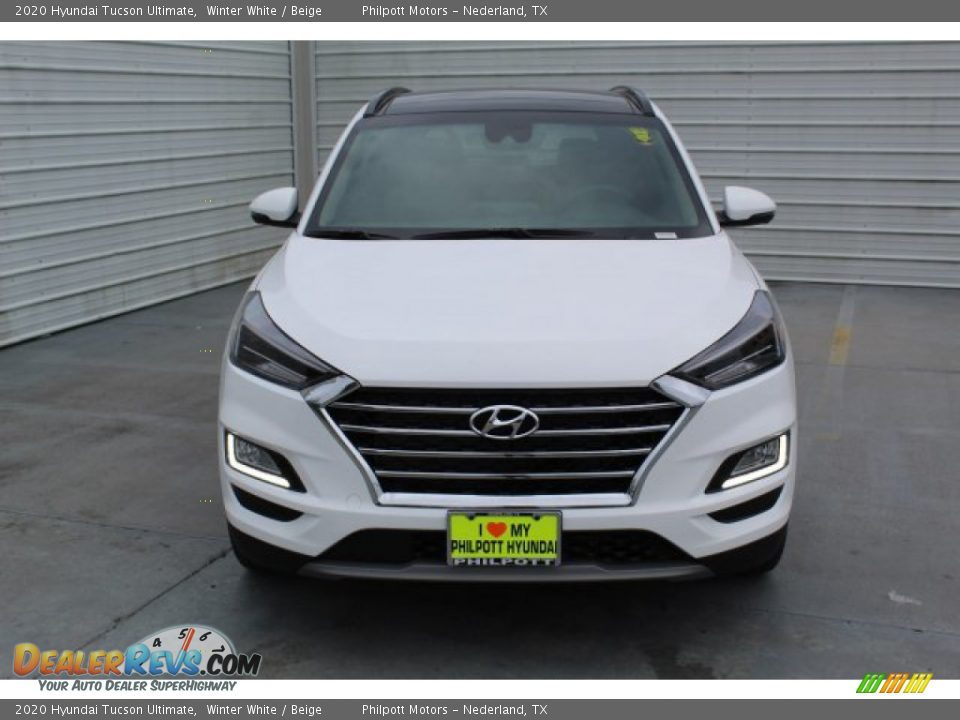 2020 Hyundai Tucson Ultimate Winter White / Beige Photo #3