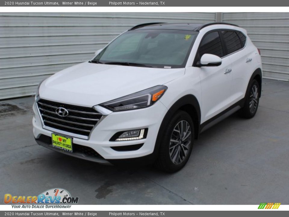 2020 Hyundai Tucson Ultimate Winter White / Beige Photo #4