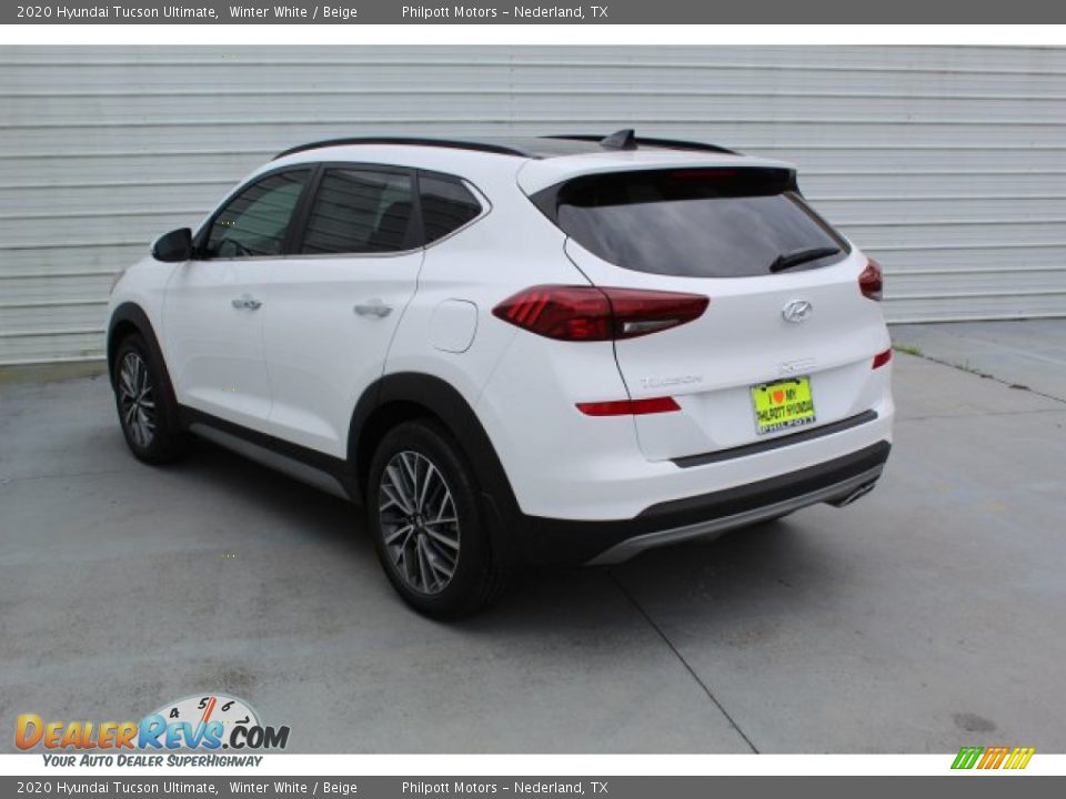 2020 Hyundai Tucson Ultimate Winter White / Beige Photo #6