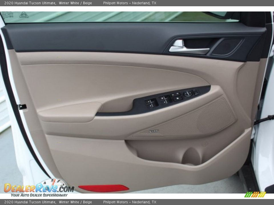 2020 Hyundai Tucson Ultimate Winter White / Beige Photo #9