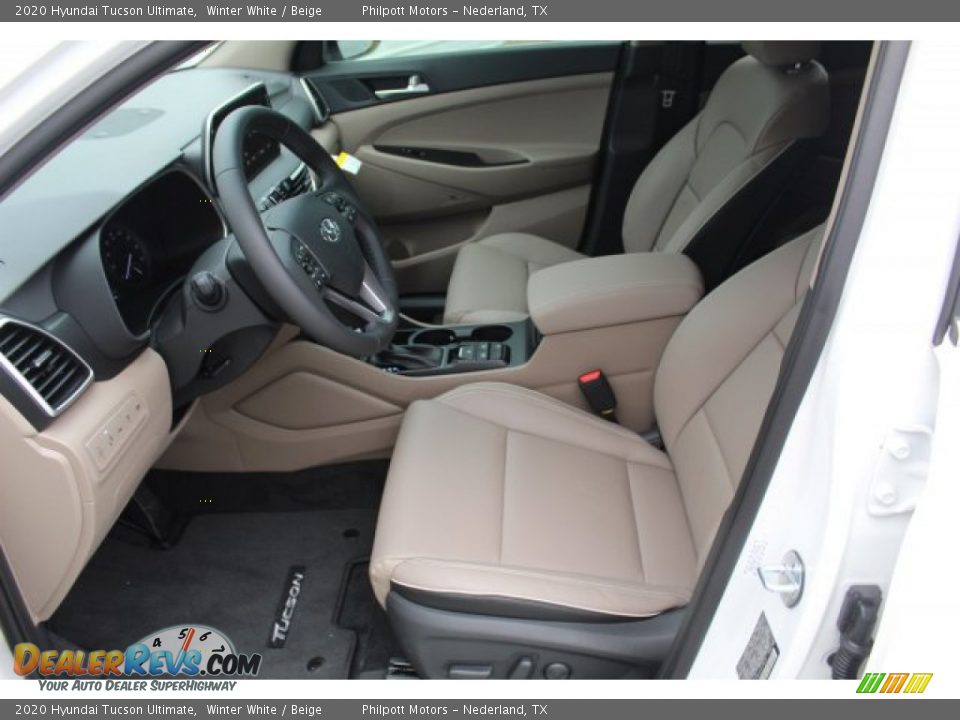 2020 Hyundai Tucson Ultimate Winter White / Beige Photo #10