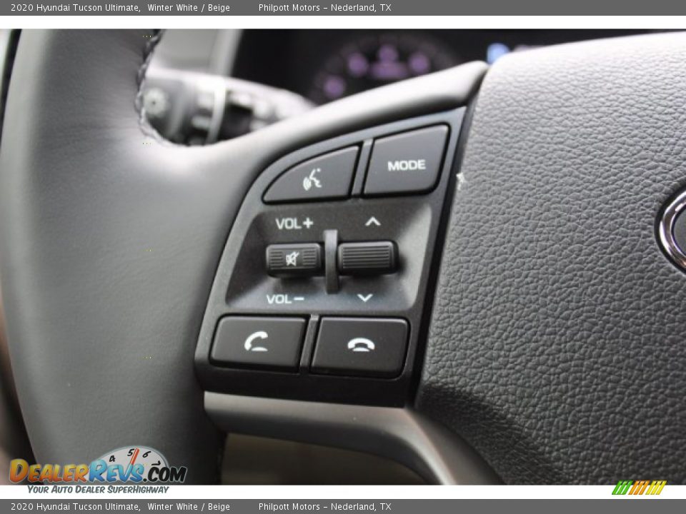 2020 Hyundai Tucson Ultimate Winter White / Beige Photo #11