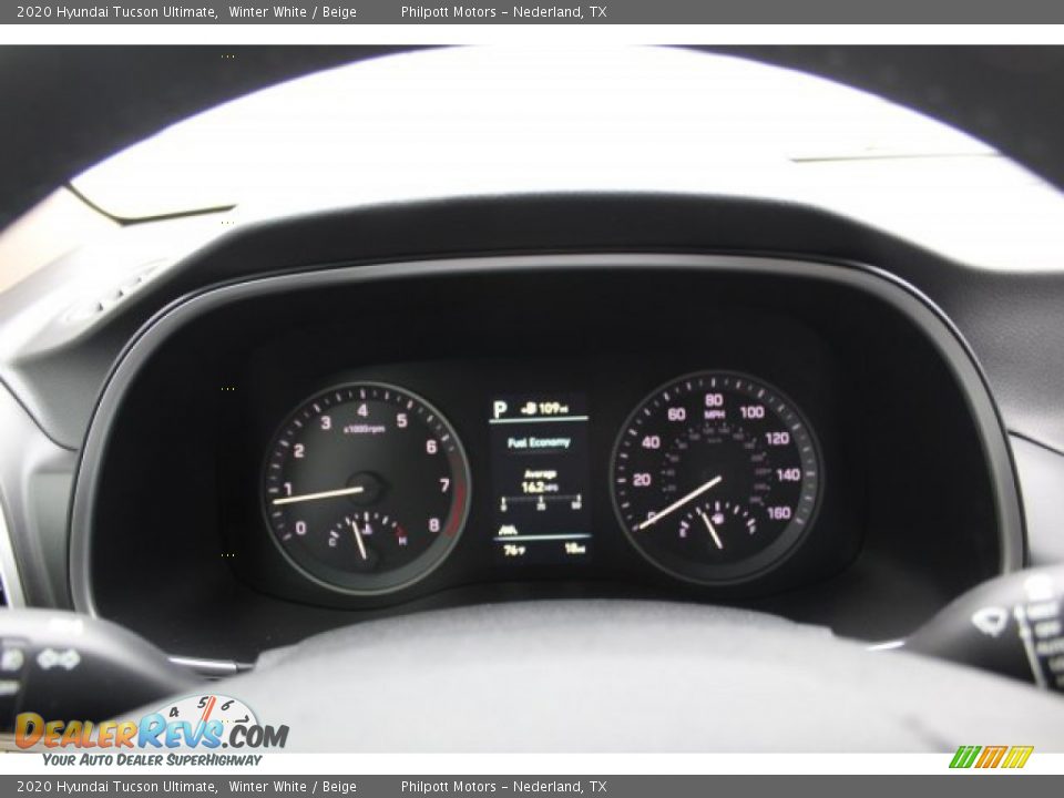 2020 Hyundai Tucson Ultimate Winter White / Beige Photo #13