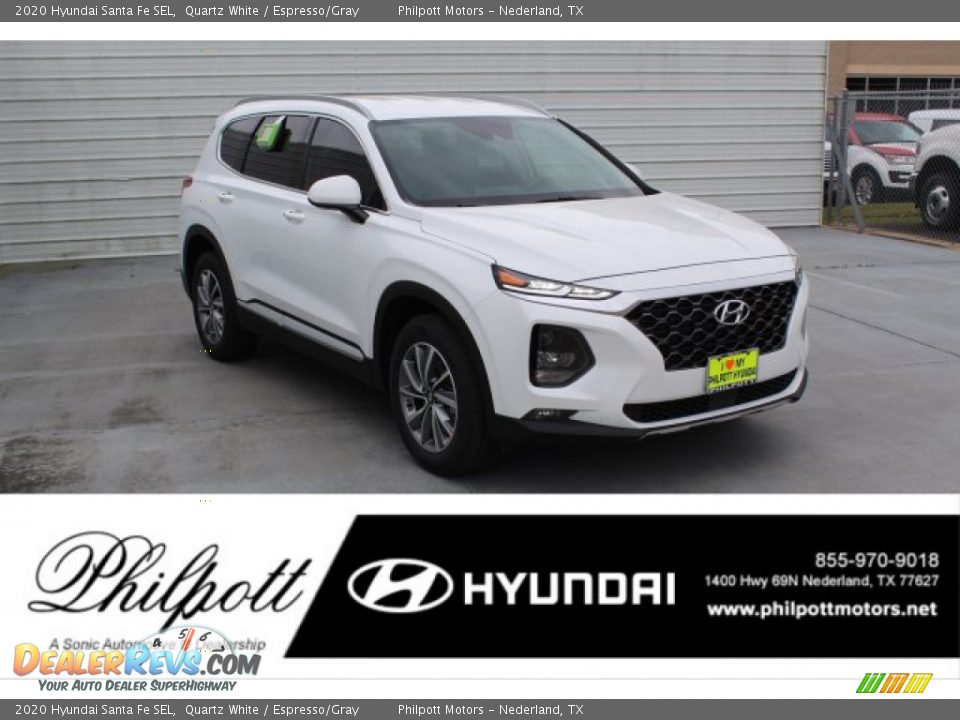 2020 Hyundai Santa Fe SEL Quartz White / Espresso/Gray Photo #1