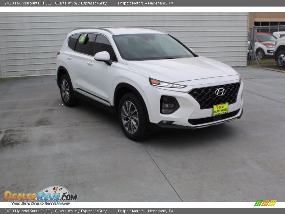 2020 Hyundai Santa Fe SEL Quartz White / Espresso/Gray Photo #2