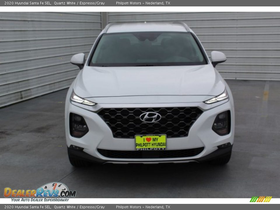 2020 Hyundai Santa Fe SEL Quartz White / Espresso/Gray Photo #3
