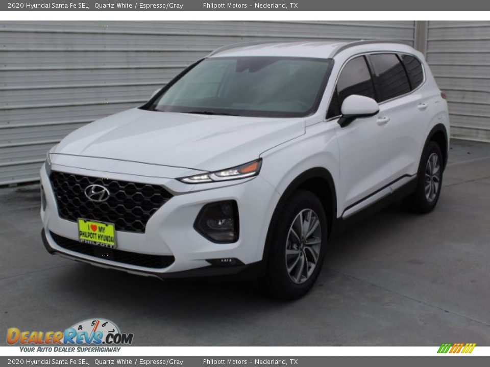 2020 Hyundai Santa Fe SEL Quartz White / Espresso/Gray Photo #4