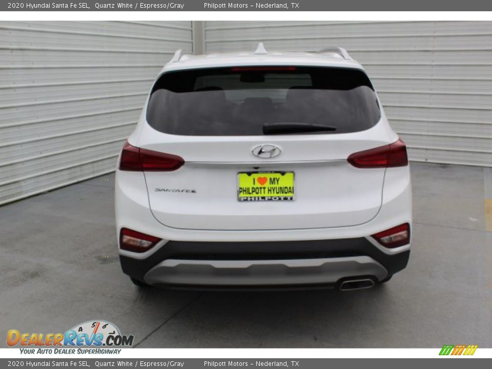 2020 Hyundai Santa Fe SEL Quartz White / Espresso/Gray Photo #6