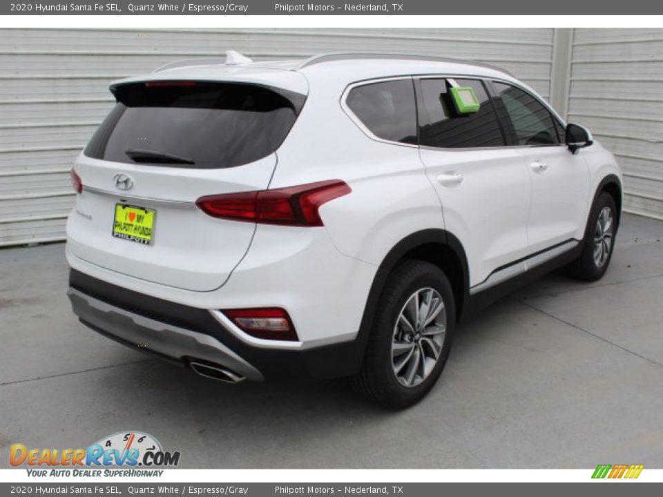 2020 Hyundai Santa Fe SEL Quartz White / Espresso/Gray Photo #7