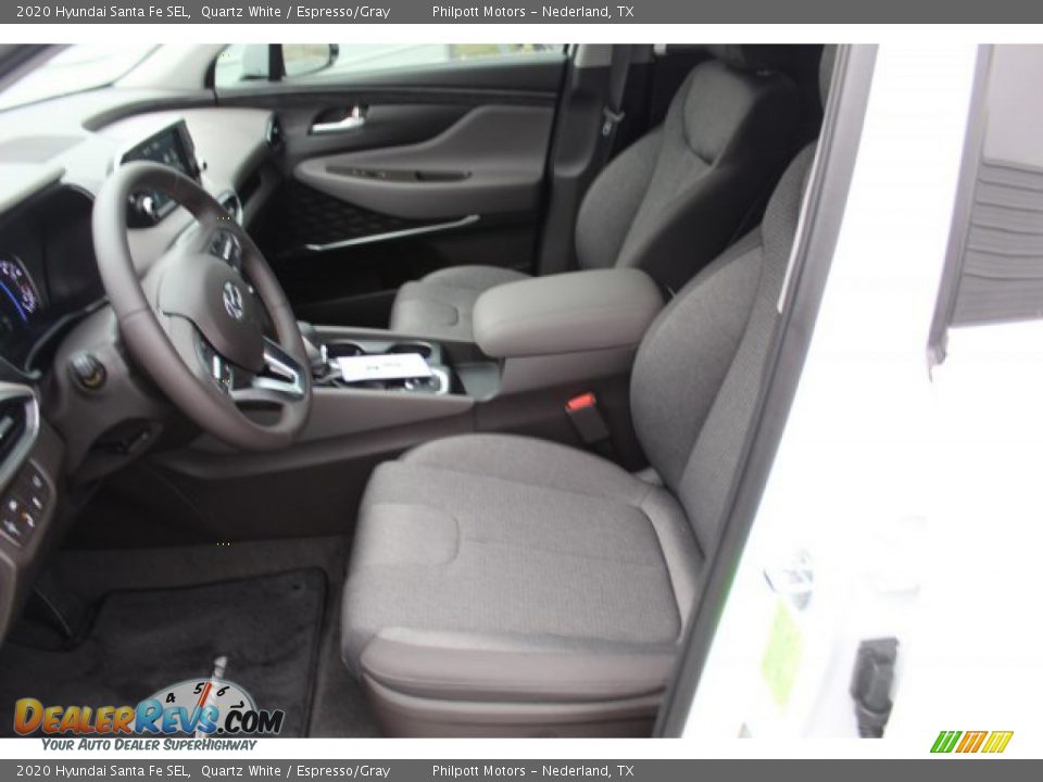 2020 Hyundai Santa Fe SEL Quartz White / Espresso/Gray Photo #9