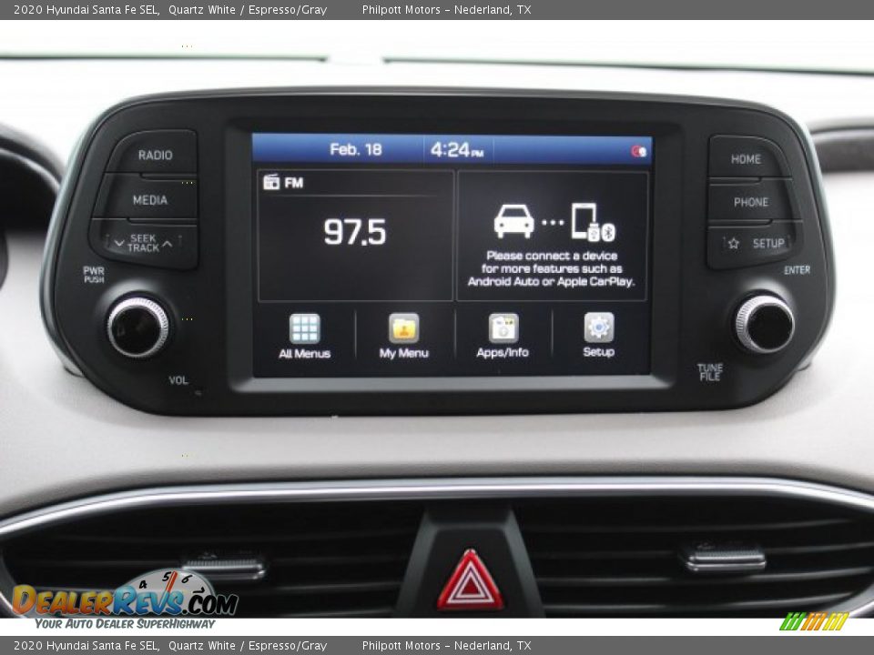 2020 Hyundai Santa Fe SEL Quartz White / Espresso/Gray Photo #14