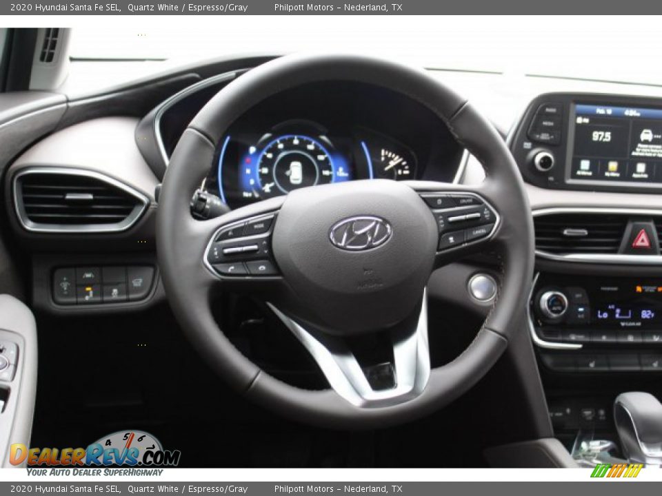 2020 Hyundai Santa Fe SEL Quartz White / Espresso/Gray Photo #21