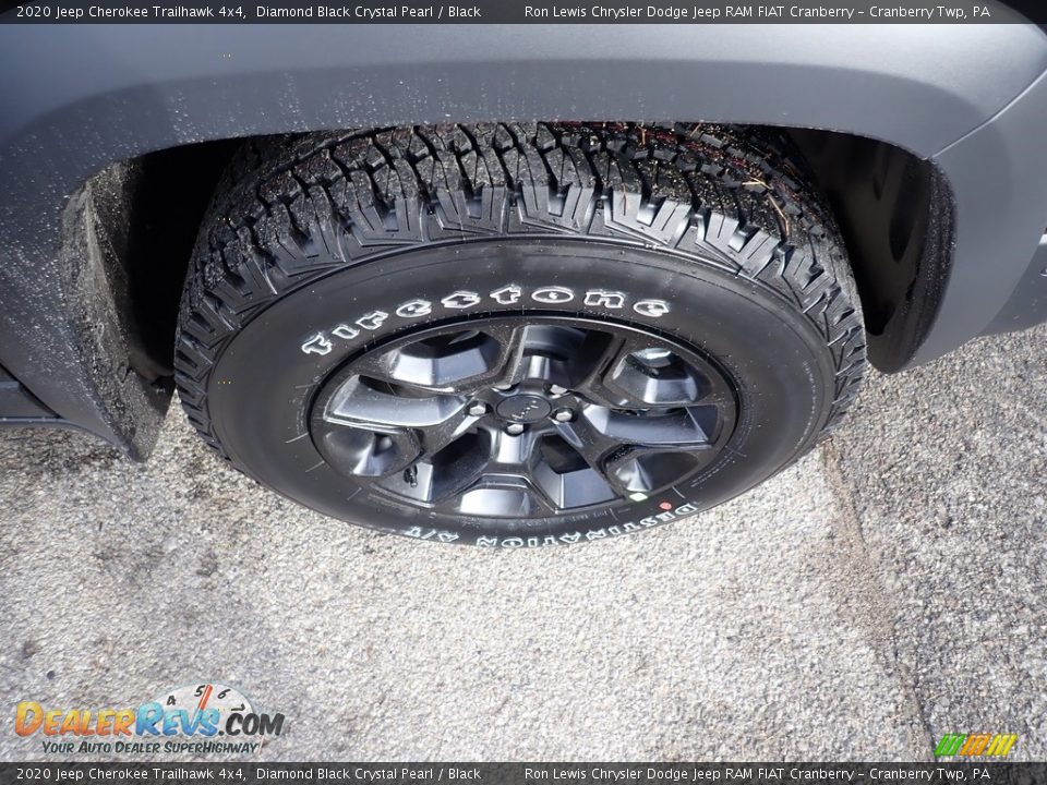 2020 Jeep Cherokee Trailhawk 4x4 Diamond Black Crystal Pearl / Black Photo #9