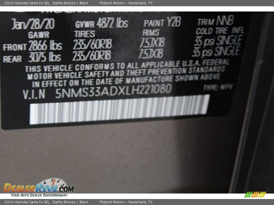 2020 Hyundai Santa Fe SEL Earthy Bronze / Black Photo #26