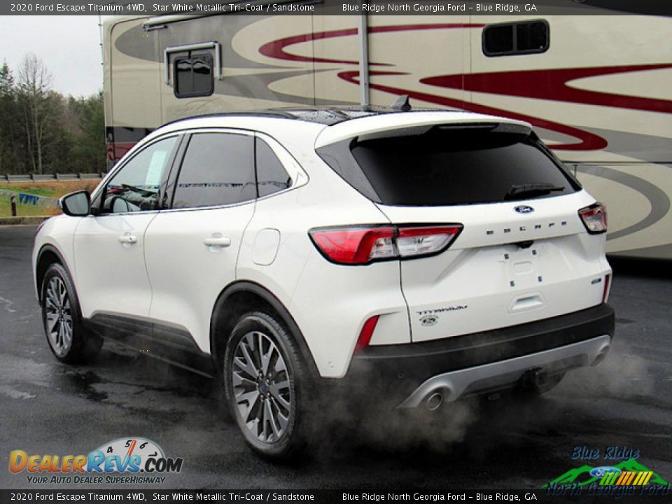 2020 Ford Escape Titanium 4WD Star White Metallic Tri-Coat / Sandstone Photo #3