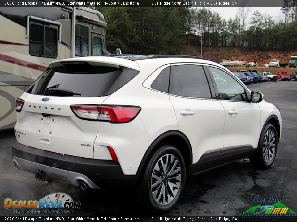 2020 Ford Escape Titanium 4WD Star White Metallic Tri-Coat / Sandstone Photo #5