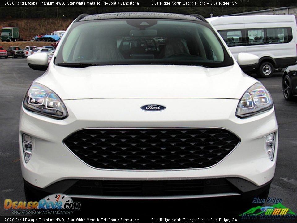 2020 Ford Escape Titanium 4WD Star White Metallic Tri-Coat / Sandstone Photo #8