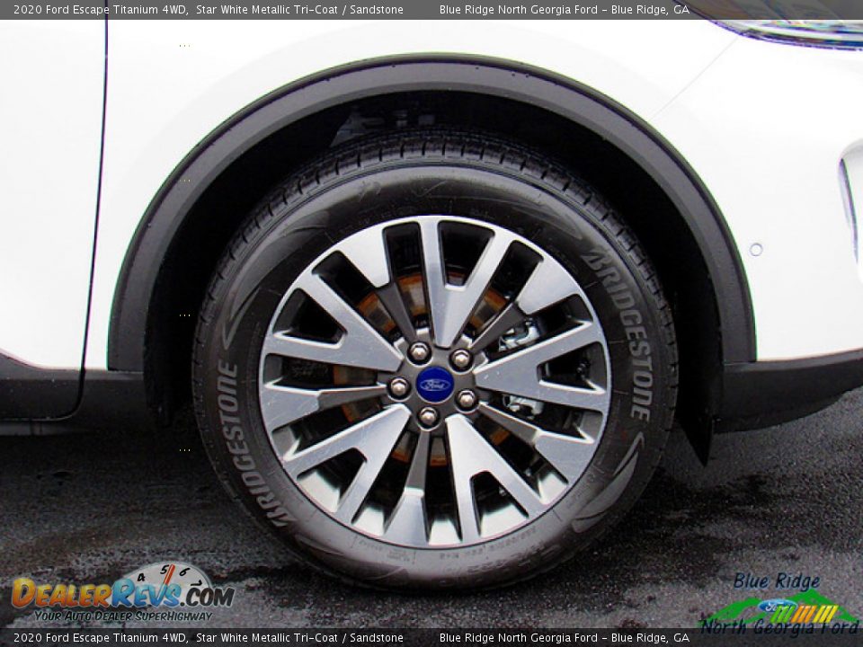 2020 Ford Escape Titanium 4WD Star White Metallic Tri-Coat / Sandstone Photo #9