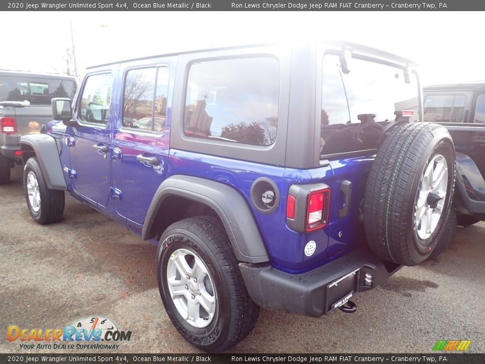 2020 Jeep Wrangler Unlimited Sport 4x4 Ocean Blue Metallic / Black Photo #4