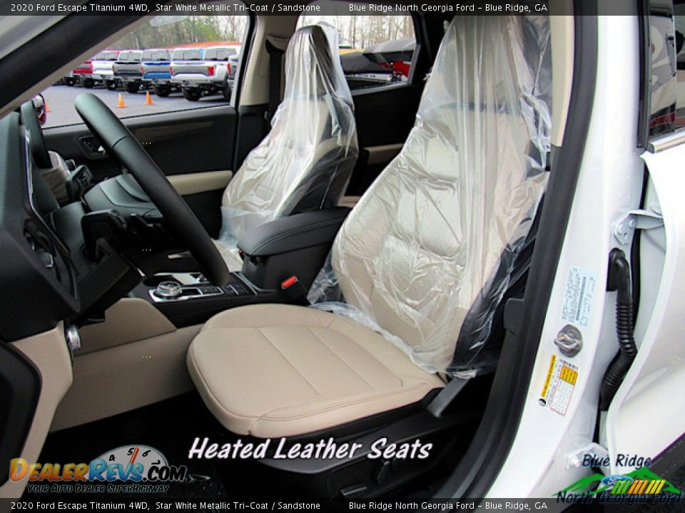2020 Ford Escape Titanium 4WD Star White Metallic Tri-Coat / Sandstone Photo #10