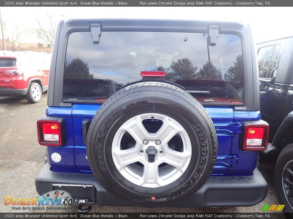 2020 Jeep Wrangler Unlimited Sport 4x4 Ocean Blue Metallic / Black Photo #5