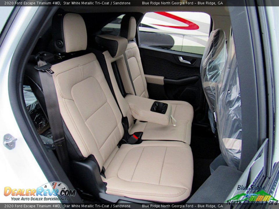 2020 Ford Escape Titanium 4WD Star White Metallic Tri-Coat / Sandstone Photo #12