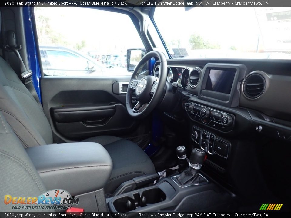 2020 Jeep Wrangler Unlimited Sport 4x4 Ocean Blue Metallic / Black Photo #7