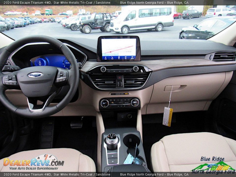 2020 Ford Escape Titanium 4WD Star White Metallic Tri-Coat / Sandstone Photo #15