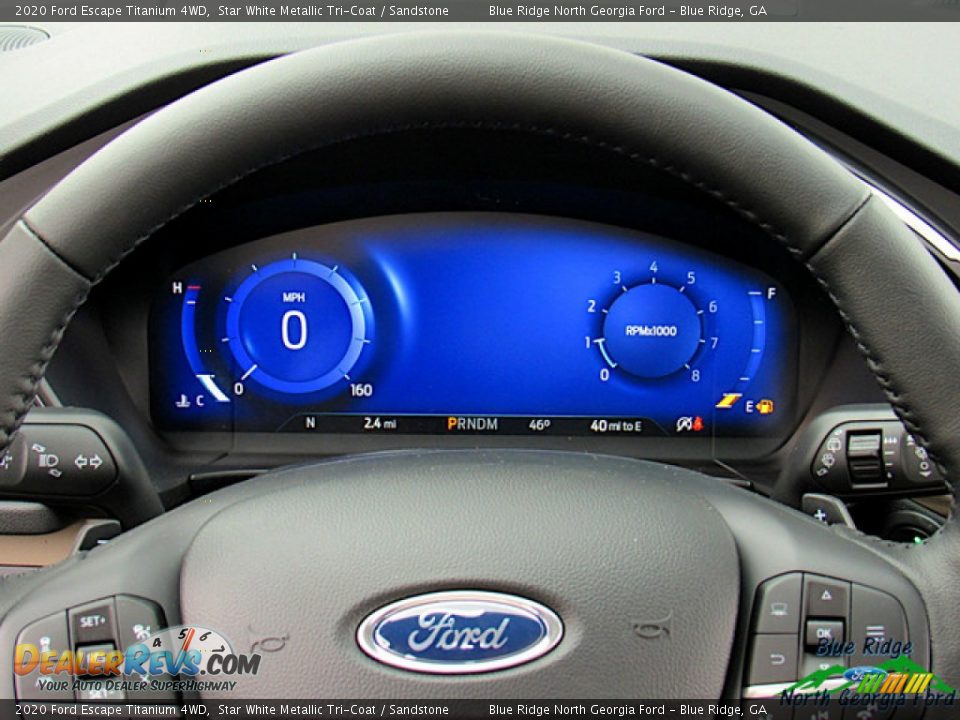 2020 Ford Escape Titanium 4WD Star White Metallic Tri-Coat / Sandstone Photo #17