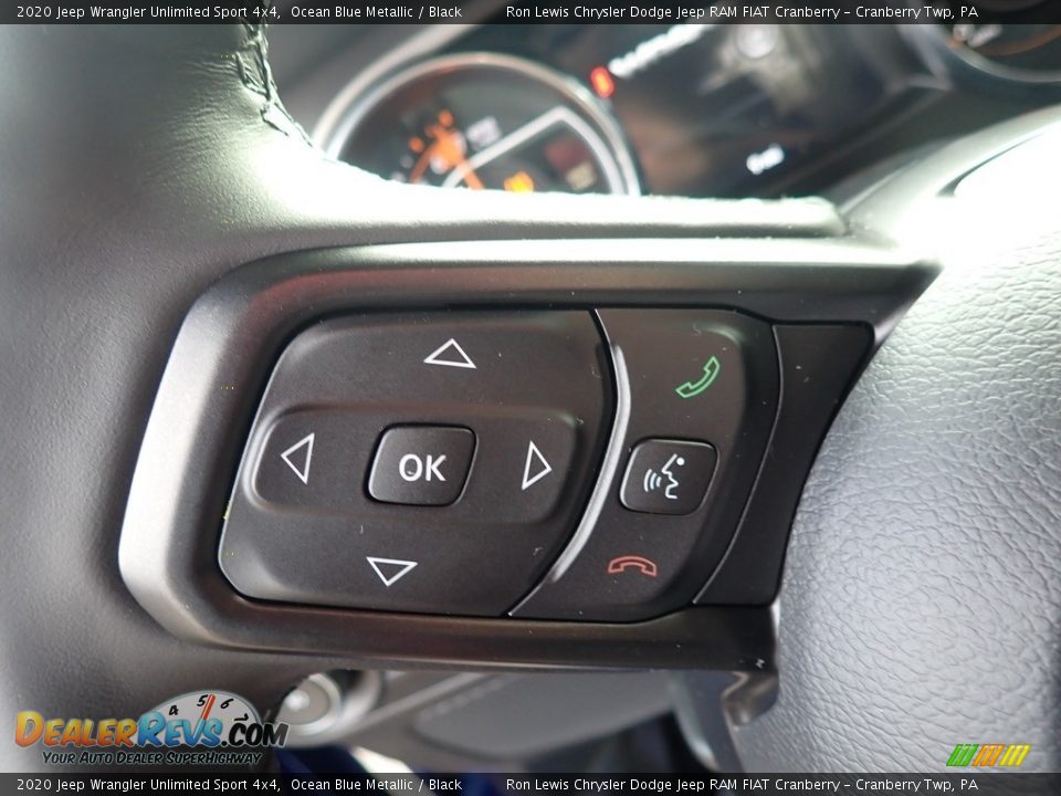 2020 Jeep Wrangler Unlimited Sport 4x4 Ocean Blue Metallic / Black Photo #13