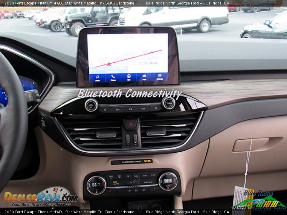 2020 Ford Escape Titanium 4WD Star White Metallic Tri-Coat / Sandstone Photo #18